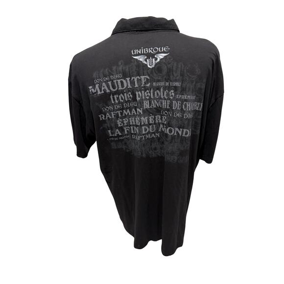 Unibroue Maudite Polo Shirt XXL Black Brewery Beer Promo Canada Made - Picture 4 of 6